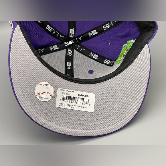 Arizona Diamondbacks Stateview 59FIFTY Fitted Hat Purple 7 3/8 New Era $50 NEW - Picture 12 of 12